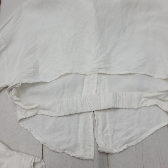 Lioness linen crop button down shirt top - Picture 6 of 7